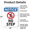 Signmission No Step, 18 in W x Rectangle, Aluminum OS-2PACK-NS-A-1824-V-14852 - alternate 3